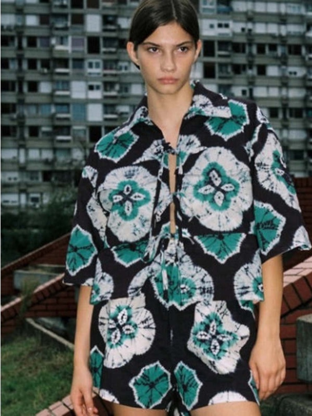 Sea New York Aveline Tie-Dye Floral top